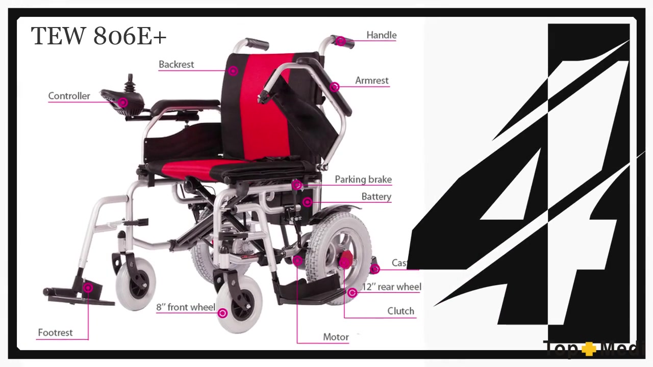 Pinakamahusay na TEW806E+TOPMEDI WHEELCHAIR ELECTRIC FactoryPrice