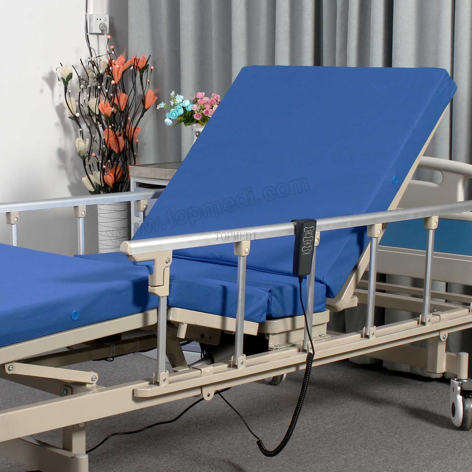 Giường bệnh viện điện di động c&oacute; thể điều chỉnh 2 chức năng